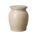 Koji Garden Stool/Table with a Cream Glaze