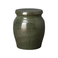 Koji Garden Stool/Table with a Metallic Green Glaze
