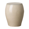 Seiji Garden Stool/Table with a Cream Glaze