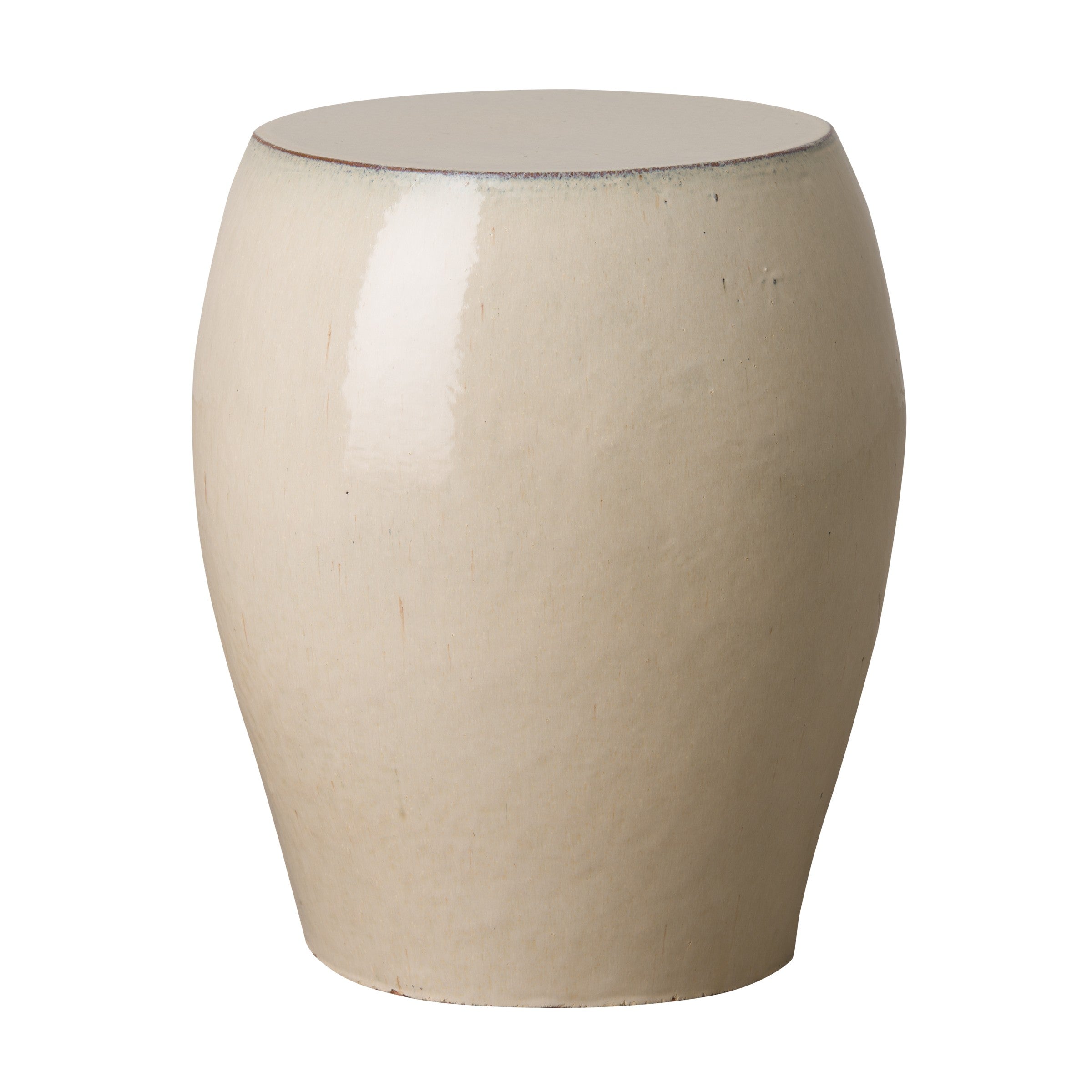 Seiji Garden Stool/Table with a Cream Glaze