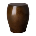 Seiji Garden Stool/Table with a Mocha Pearl Glaze