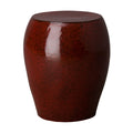 Seiji Garden Stool/Table with a Tropical Red Glaze
