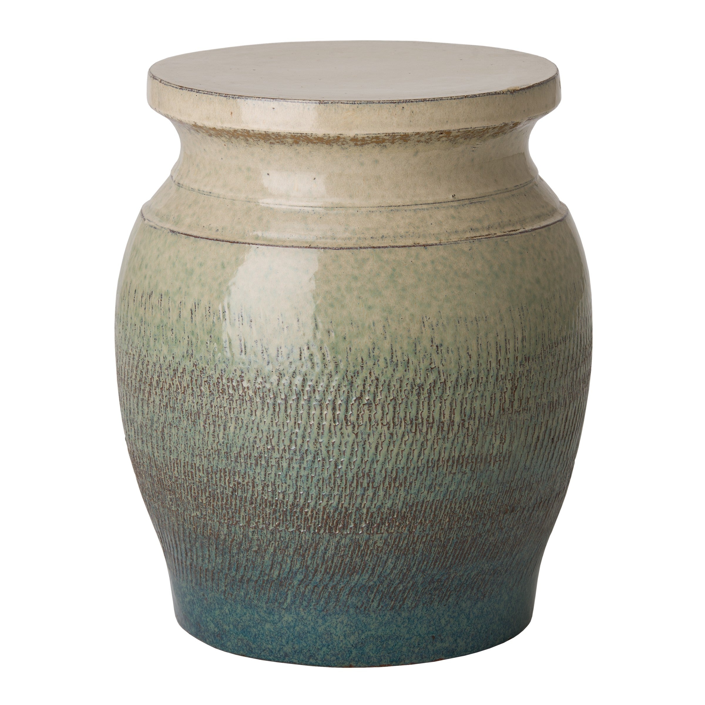 Large Koji Garden Stool/Table with a Bayside Green Glaze