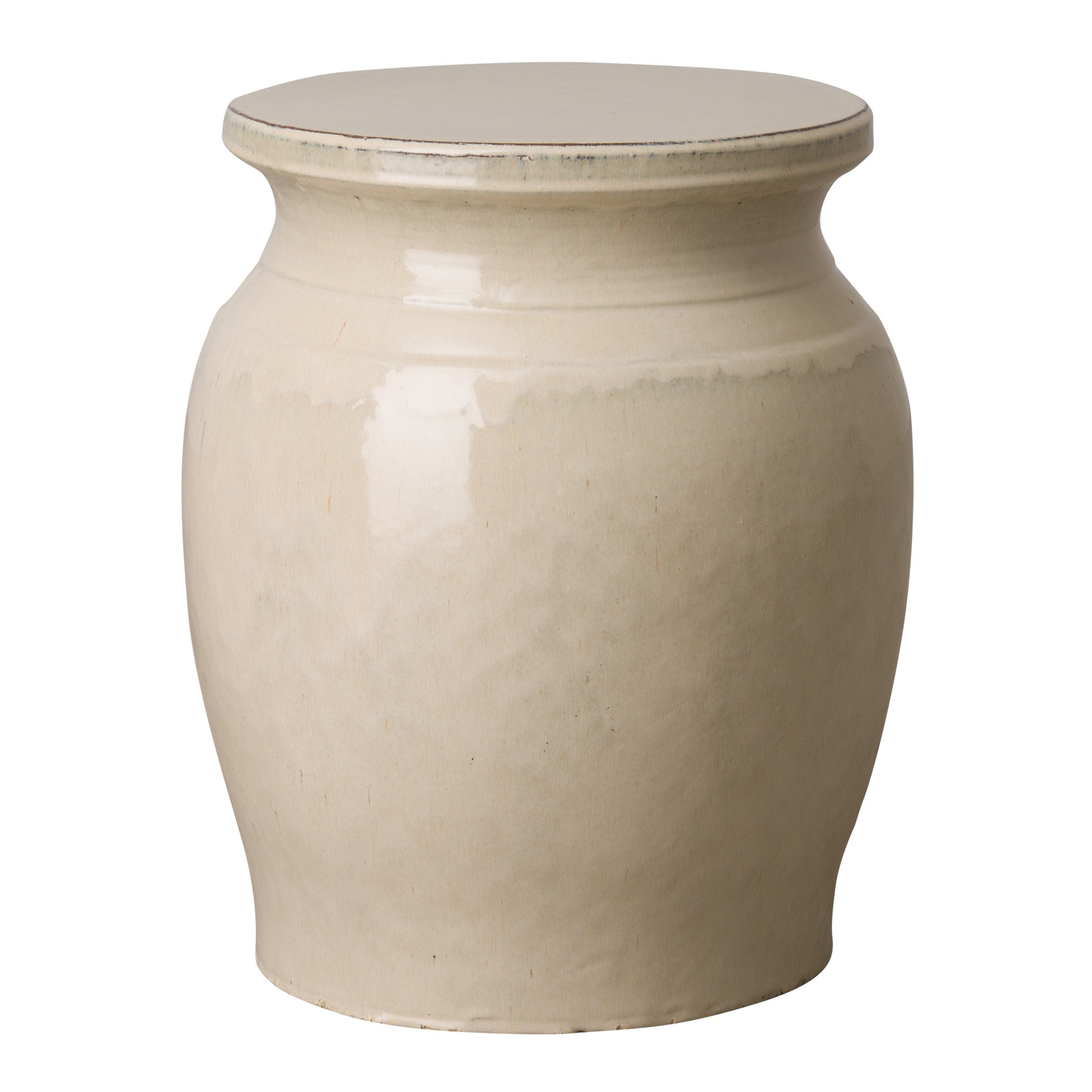Large Koji Garden Stool/Table with a Cream Glaze