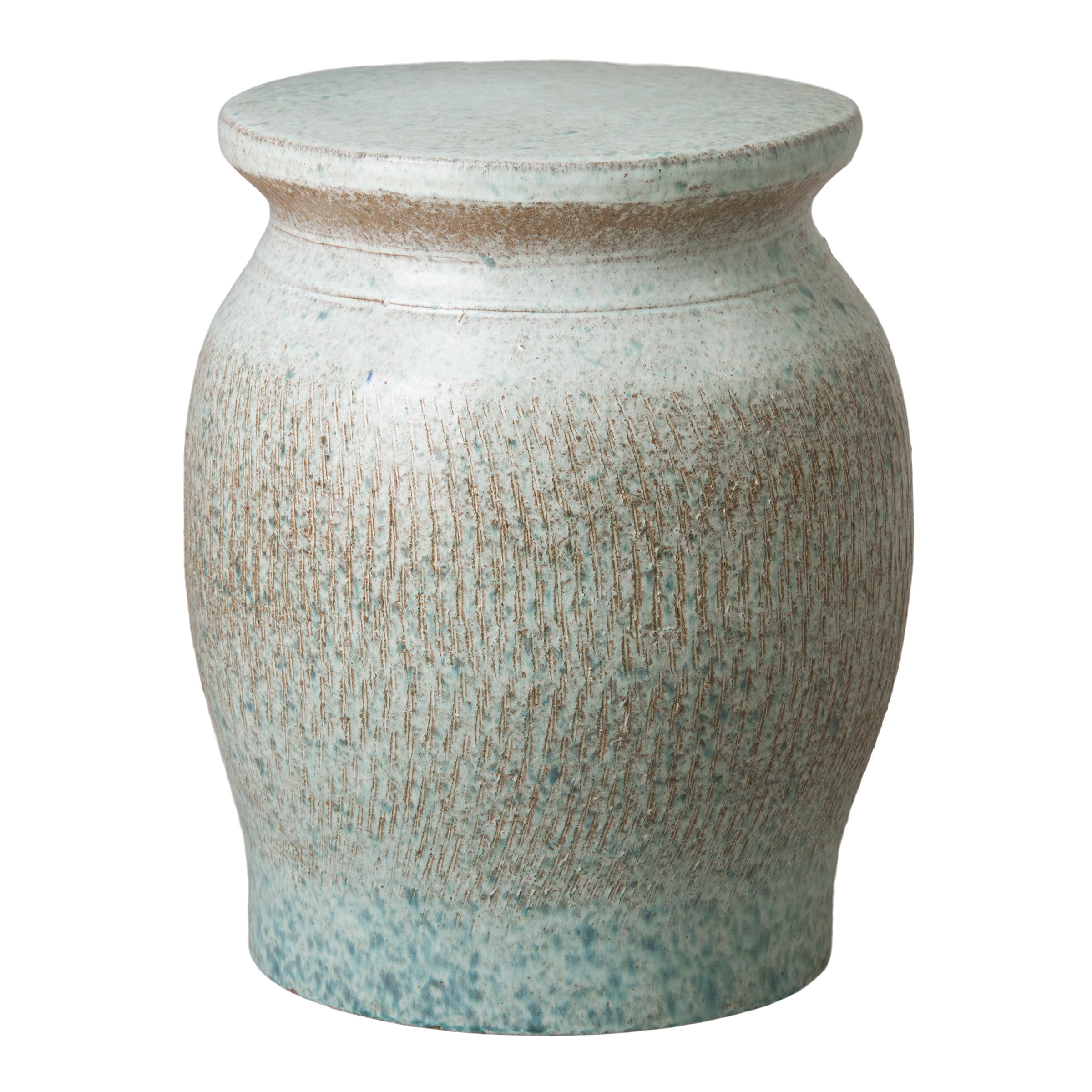Large Koji Garden Stool/Table with a Coastal Splash Glaze