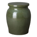 Large Koji Garden Stool/Table with a Metallic Green Glaze
