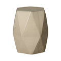 Brilliant Matrix Garden Stool/Table with a Cream Glaze