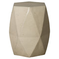 Large Brilliant Matrix Garden Stool/Table with a Cream Glaze