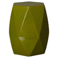 Large Brilliant Matrix Garden Stool/Table with a Green Glaze