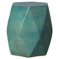 Large Brilliant Matrix Garden Stool/Table with a Teal Glaze