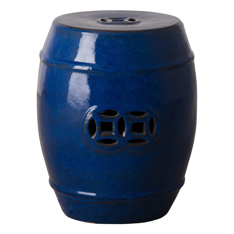 Fortune Garden Stool/Table with a Blue Glaze