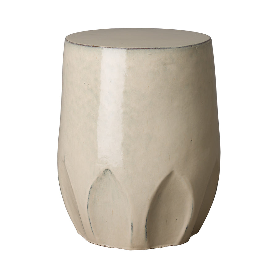 Calyx Garden Stool/Table with a Cream Glaze