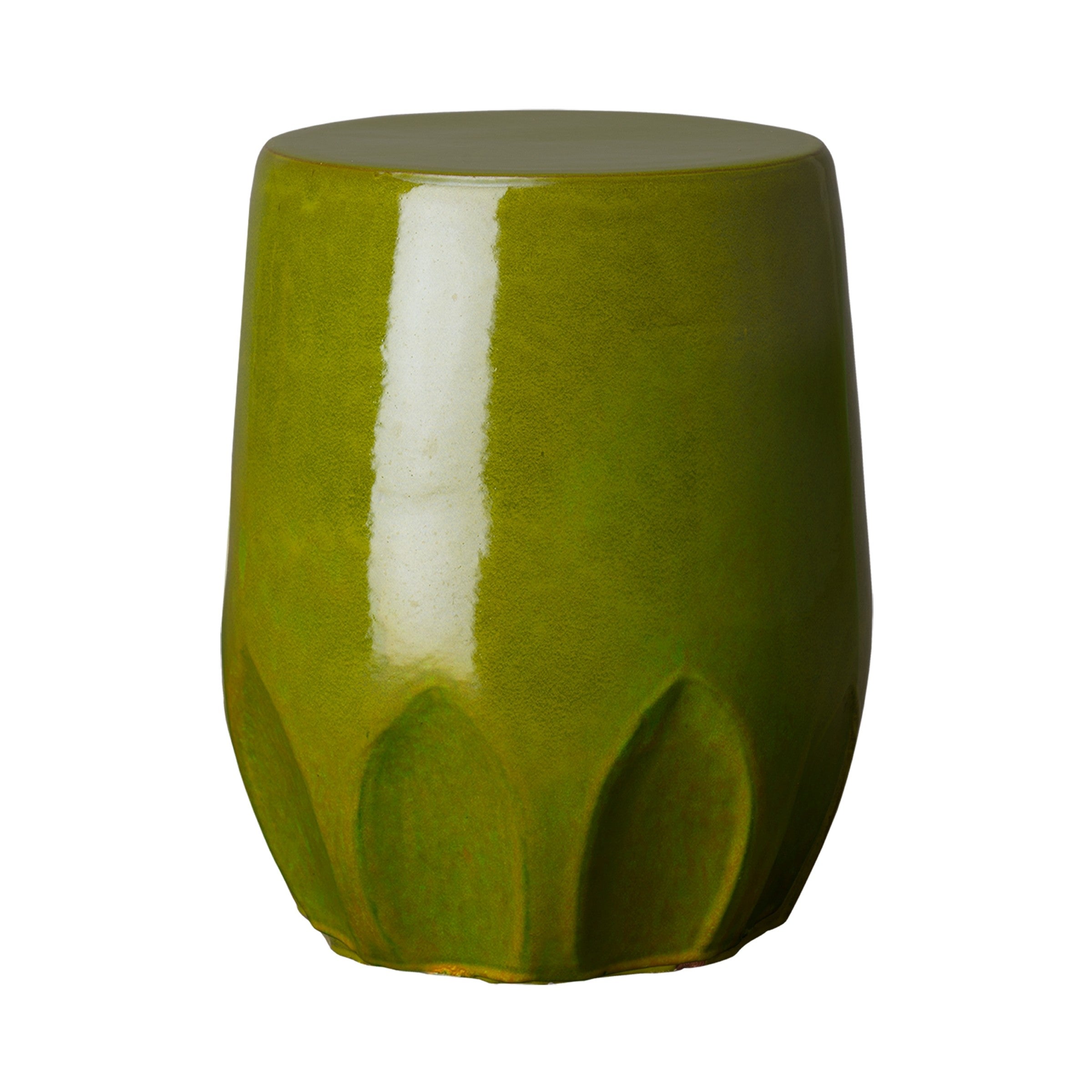 Calyx Garden Stool/Table with a Green Glaze