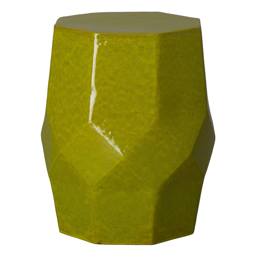 Octagon Matrix Garden Stool/Table with a Green Glaze