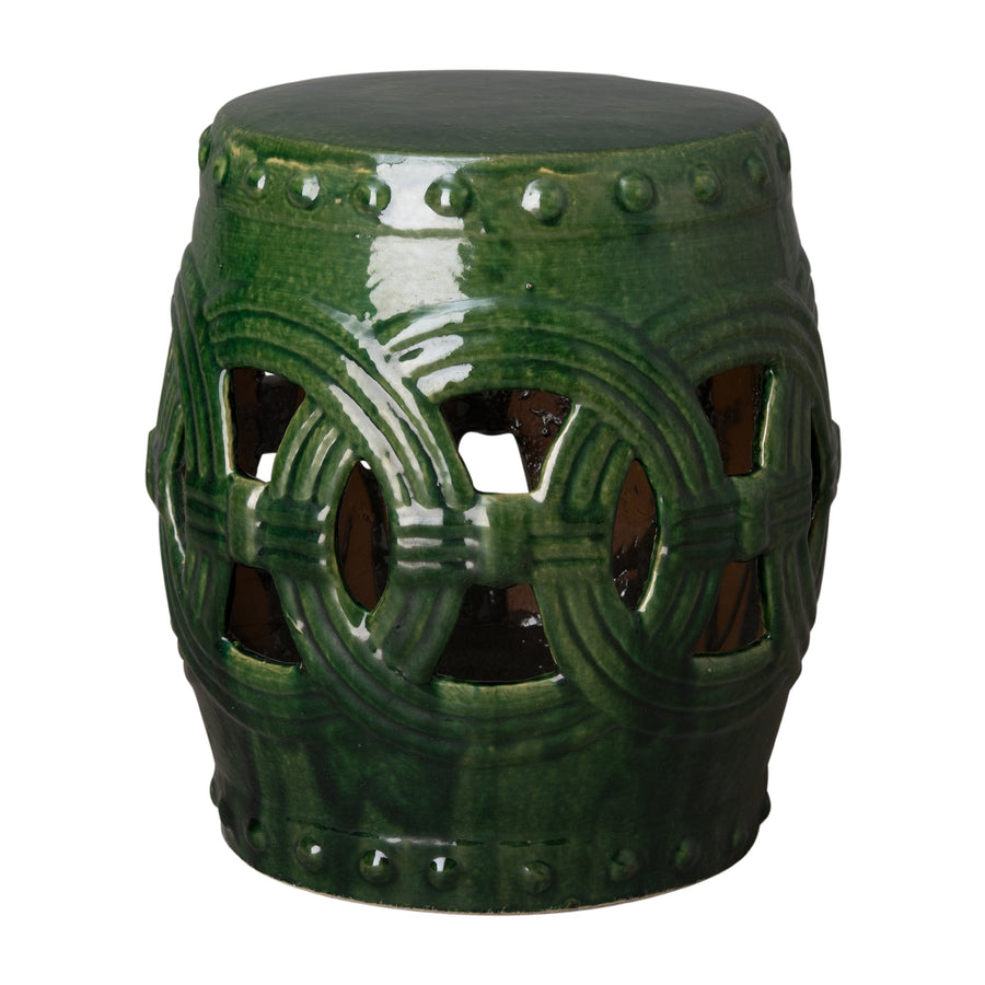 Eternity Garden Stool/Table with a Green Glaze
