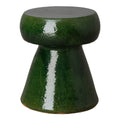 Portabello Garden Stool/Table with a Green Glaze