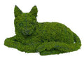 10 Inch Mossed Lying Cat Garden Topiary Frame