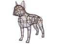 20 Inch Lit Boston Terrier Garden Topiary Frame