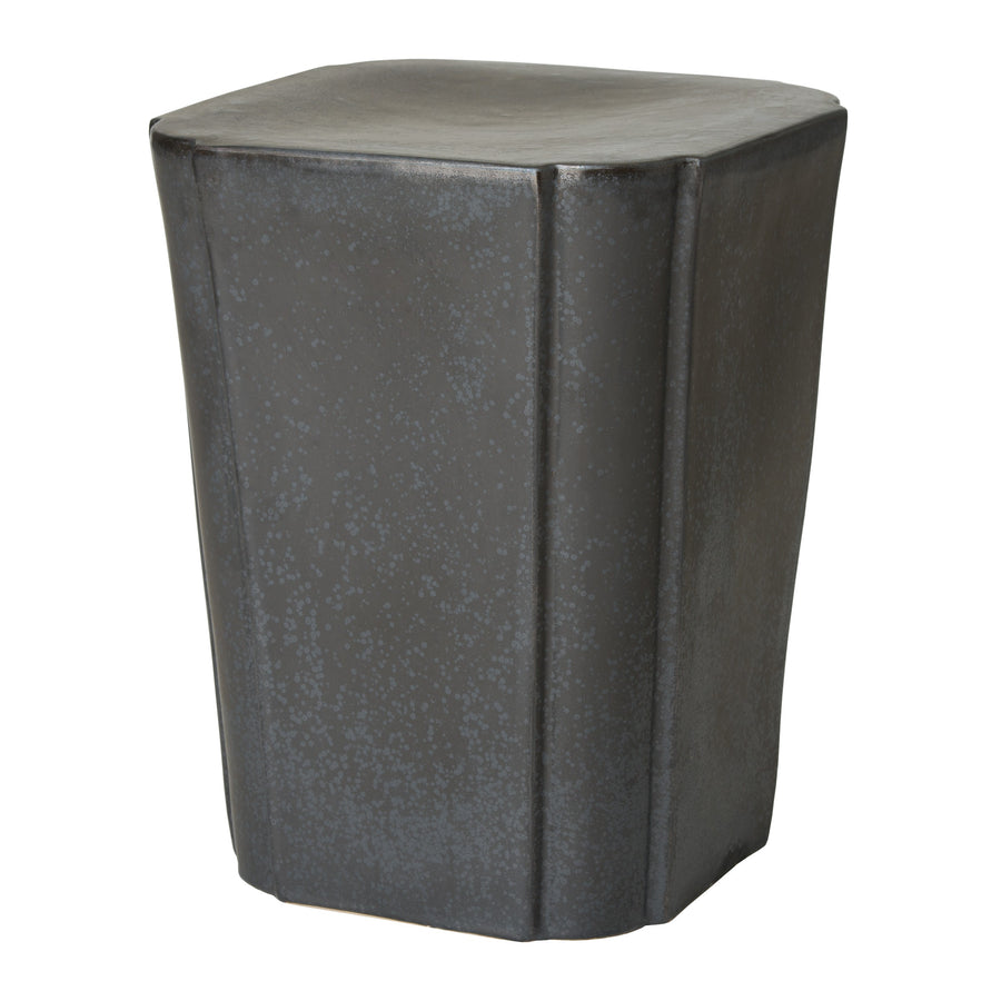 Quadrant Garden Stool/Table with a Gunmetal Glaze
