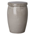 Drum Too Garden Stool/Table with a Grey Glaze