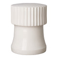 Round Alex Garden Stool/Table with a White Glaze