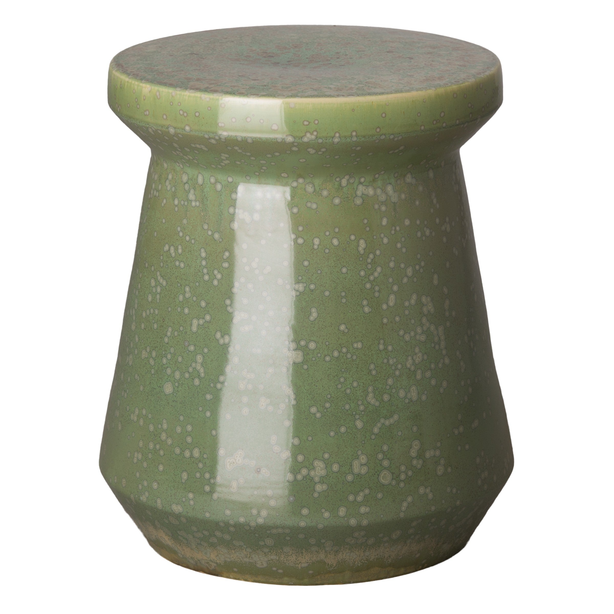 Vic Garden Stool/Table with a Green Speckle Glaze
