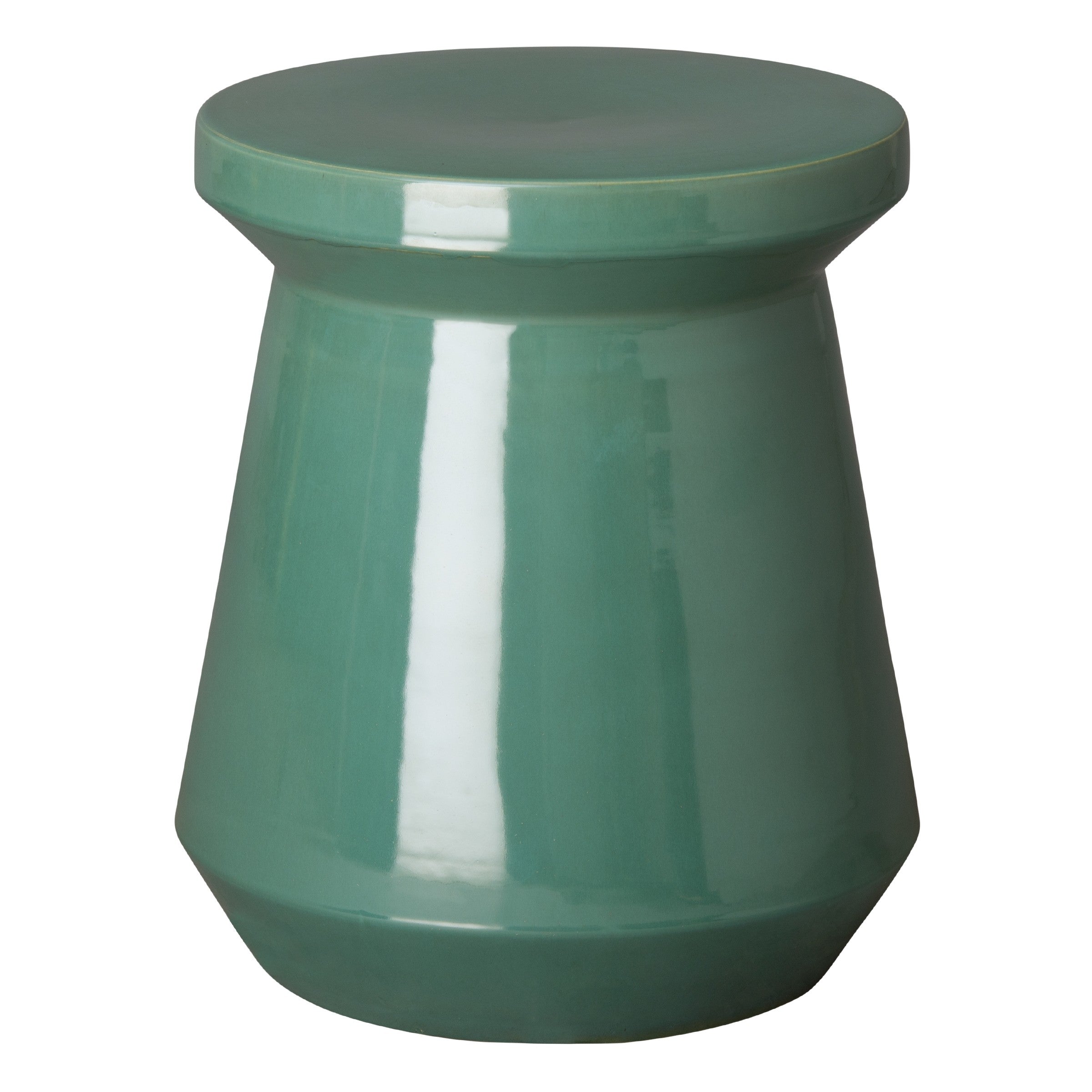 Vic Garden Stool/Table with a Teal Glaze