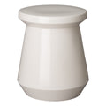 Vic Garden Stool/Table with a White Glaze
