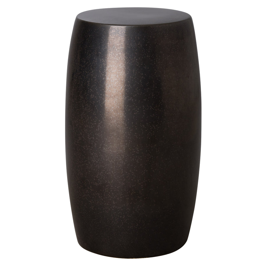 Tall Garden Stool/Table with a Gunmetal Glaze
