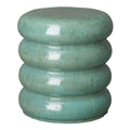 Torus Garden Stool/Table with a Jade Glaze