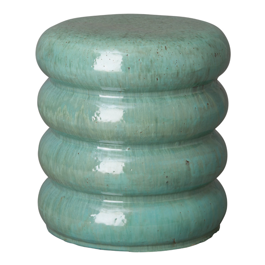 Torus Garden Stool/Table with a Jade Glaze