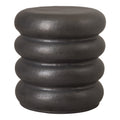 Torus Garden Stool/Table with a Matte Black Glaze