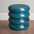 Torus Garden Stool/Table with a Teal Glaze