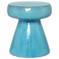 Mushroom Stool/Table with a Blue Glaze