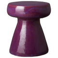 Mushroom Stool/Table with a Eggplant Glaze