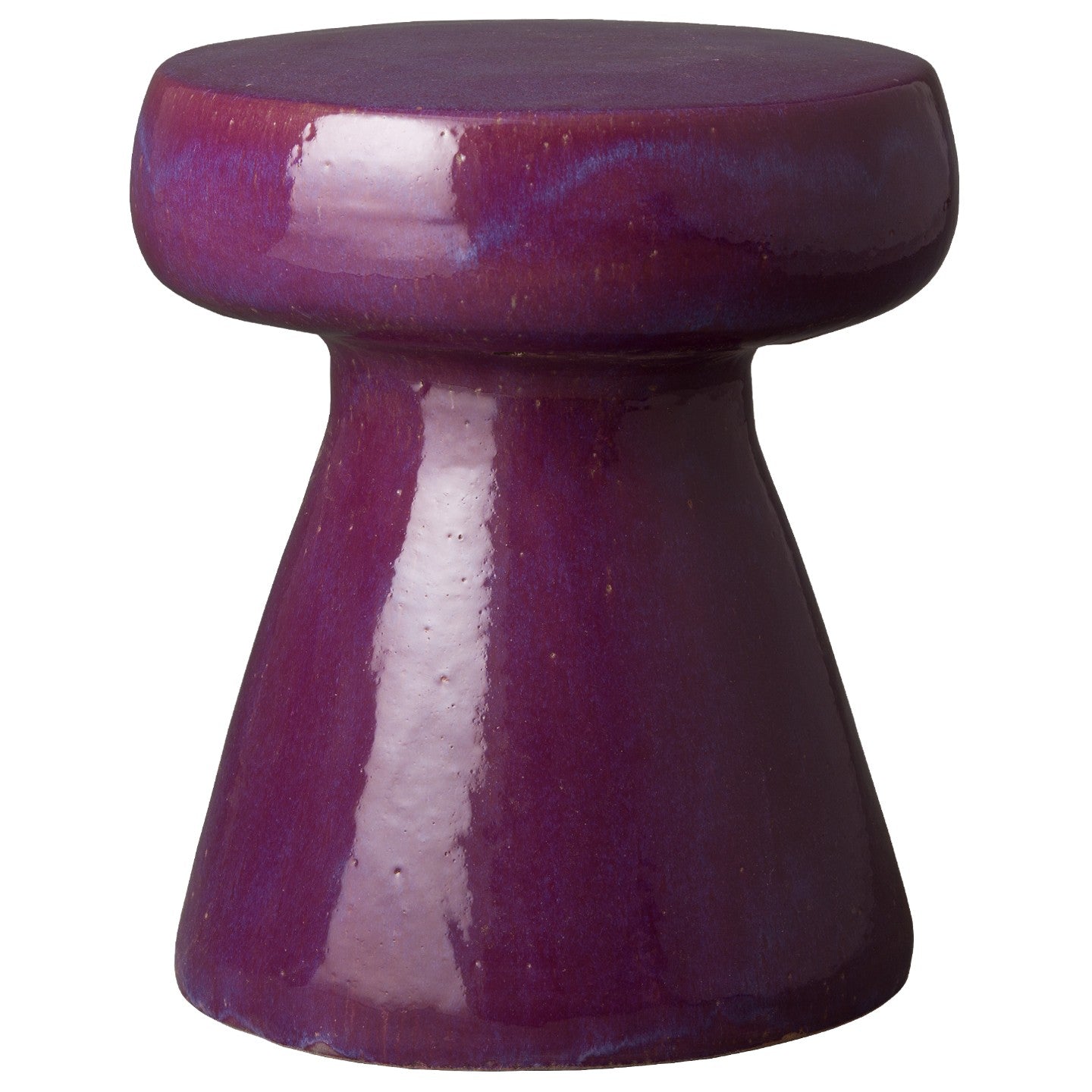 Mushroom Stool/Table with a Eggplant Glaze