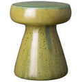 Mushroom Stool/Table with a Moss Glaze
