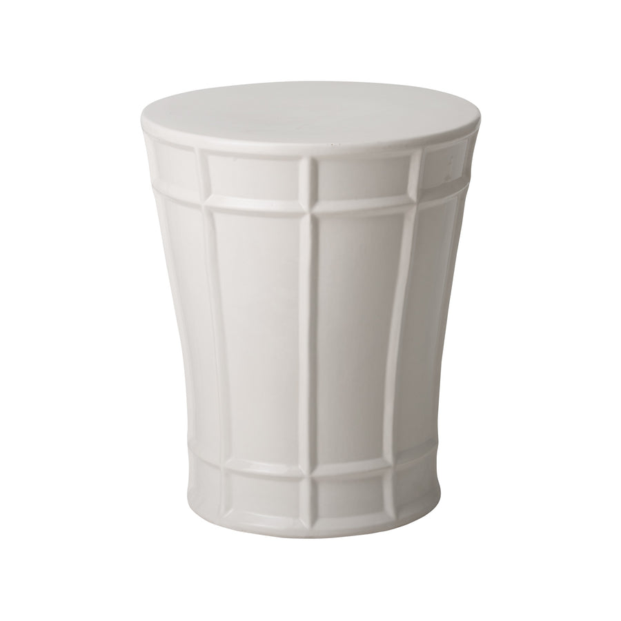 Varro Stool/Table with a White Glaze