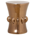 Large Jewel Garden Stool/Table with a Gold Glaze