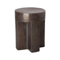 18 in. TX Ceramic Garden Stool/Table with a Gunmetal Glaze