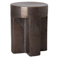 21 in. Large TX Ceramic Garden Stool/Table with a Gunmetal Glaze