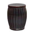 Fluted Garden Stool/Table with a Green Kelp Glaze