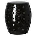 Wave Garden Stool/Table with a Black Glaze