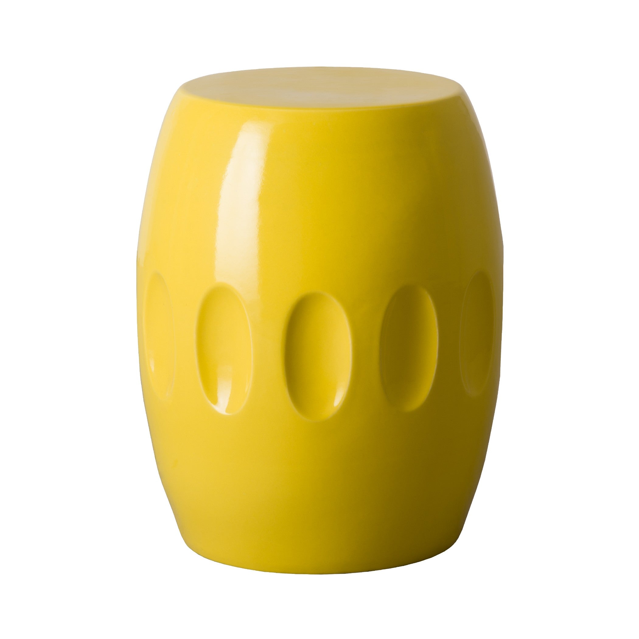 Orion Garden Stool/Table with a Yellow Glaze