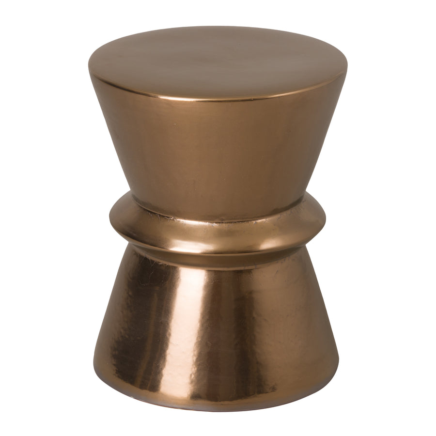 Zip Garden Stool/Table with a Gold Glaze