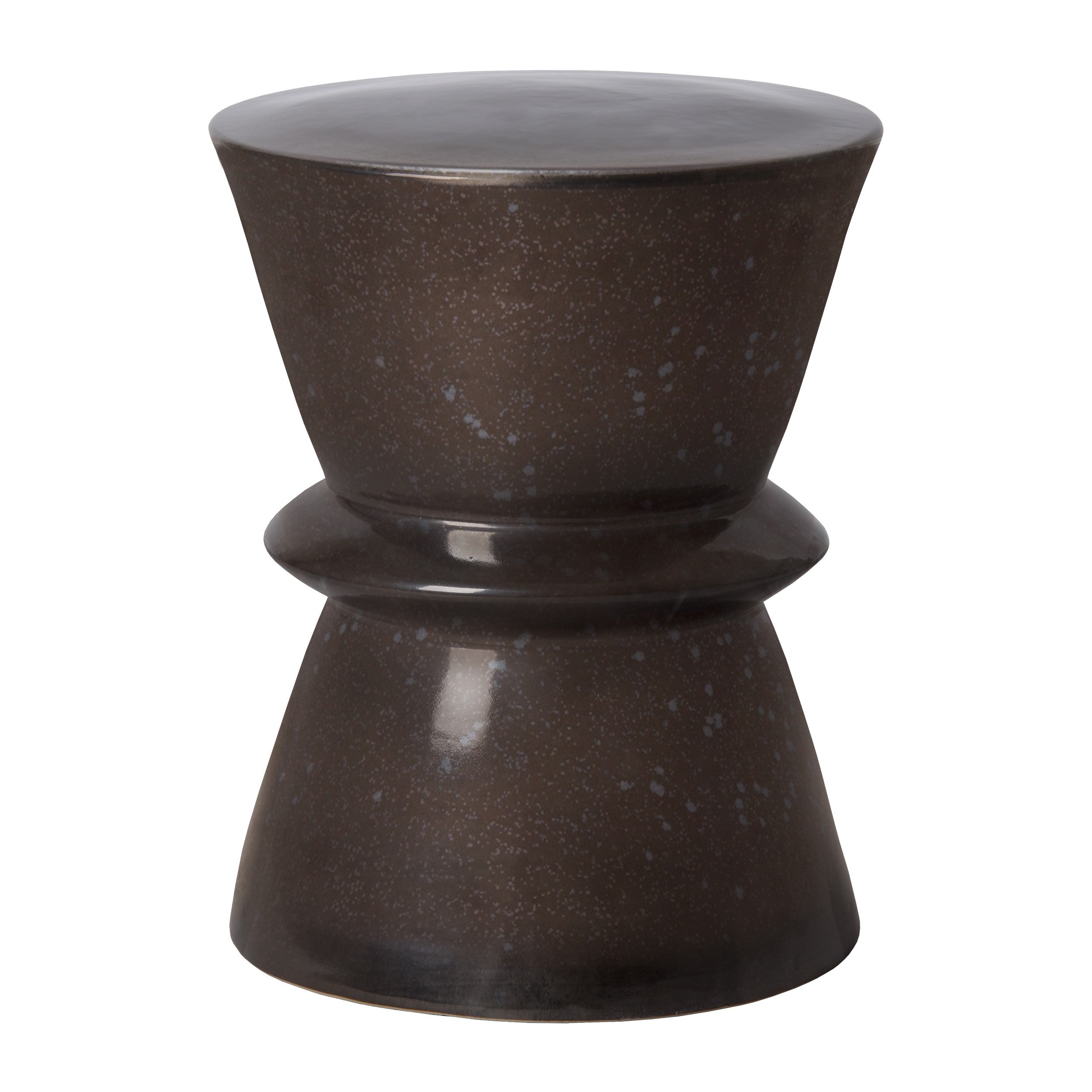 Zip Garden Stool/Table with a Gunmetal Glaze
