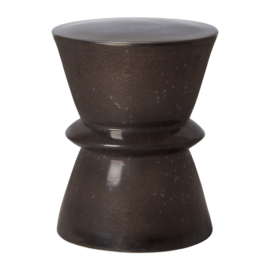 Zip Garden Stool/Table with a Gunmetal Glaze