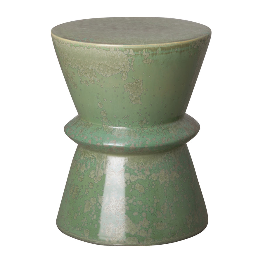 Zip Garden Stool/Table with a Green Speckle Glaze