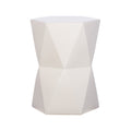 Matrix Hexagon GardenStool/Table with a White Glaze