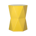 Matrix Hexagon Garden Stool/Table with a Yellow Glaze
